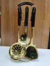 Ceramic stainless steel titanium gold stir-frying spatula, porridge spoon, large strainer Specification image
